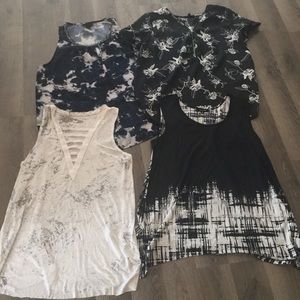 Four tops, size medium
